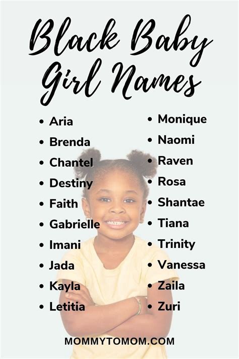 cute girl names black